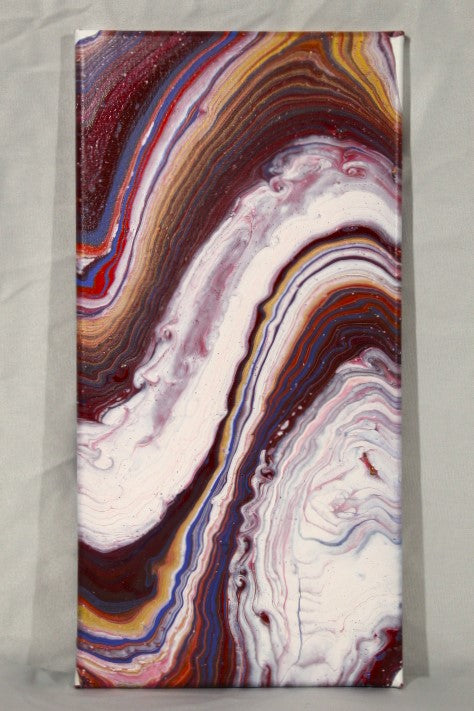 Roaming Mars - 10x20 Abstract Acrylic Ring Pour Paint