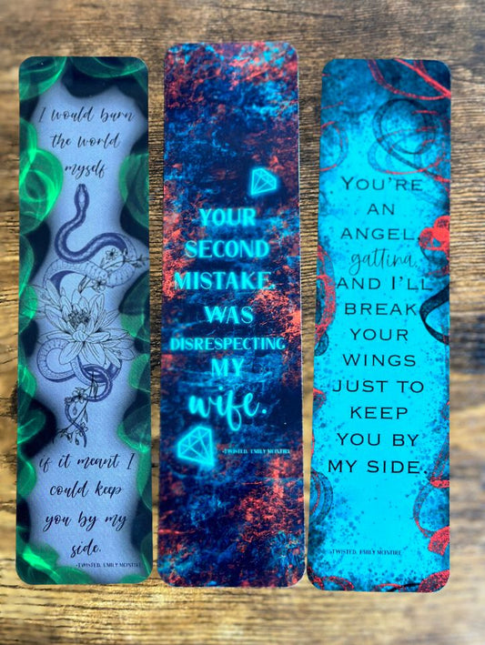 Never After Series - Twisted 8x2 Bookmarks