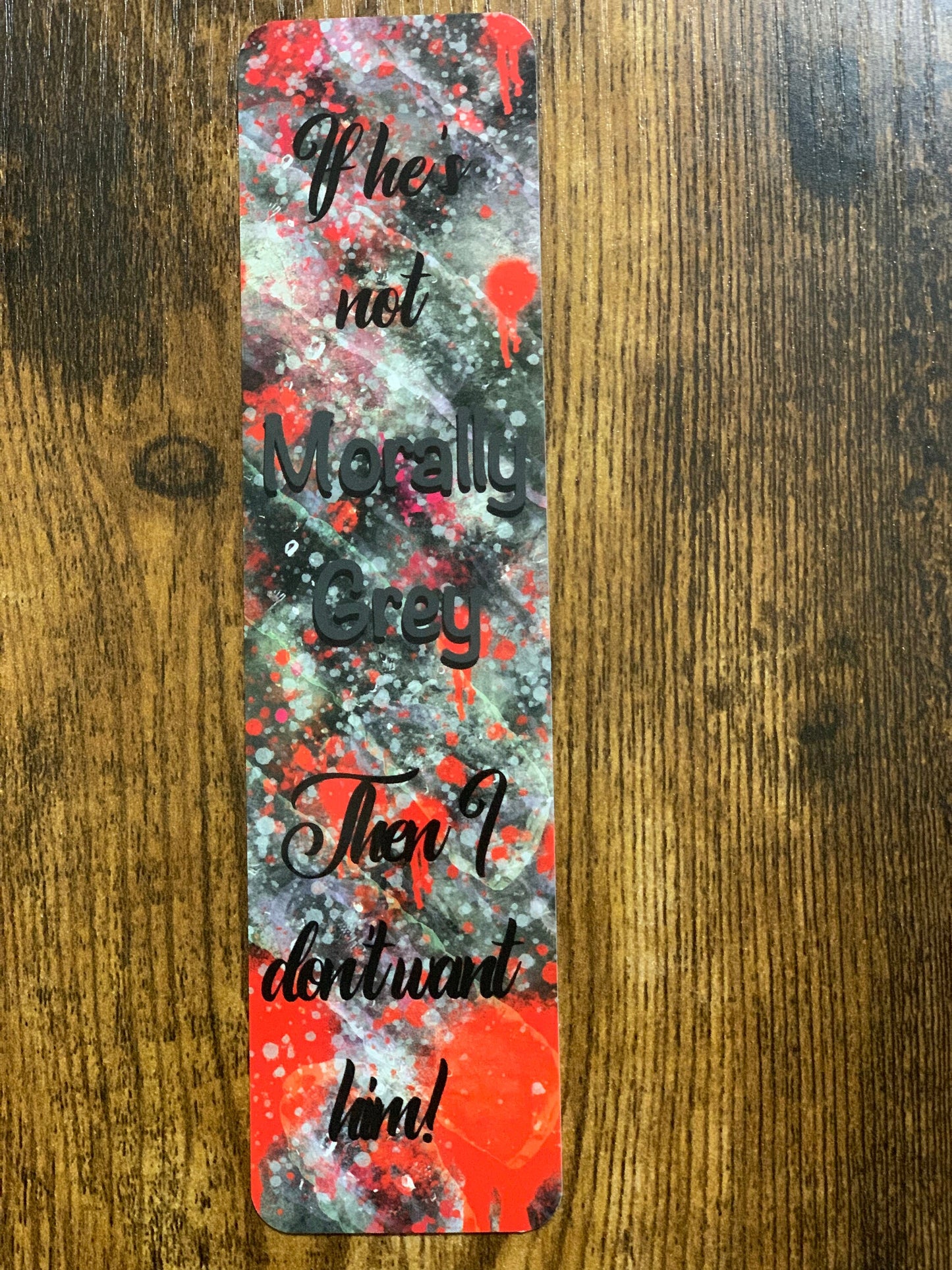 CLEARANCE 8x2 in Morally Grey Bookmark
