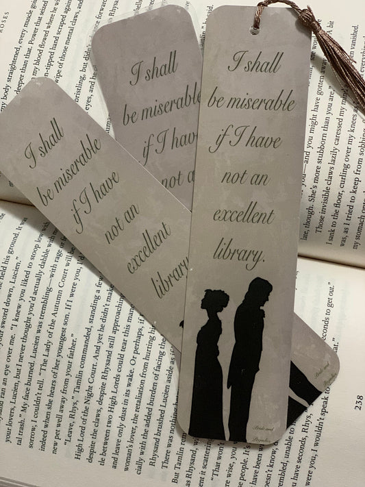 8x2 in Pride and Prejudice Inspired Bookmark