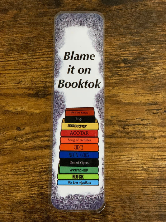 Blame it on Booktok Customizable Bookmark