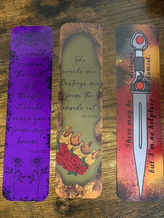 Scarred 8x2" Bookmarks