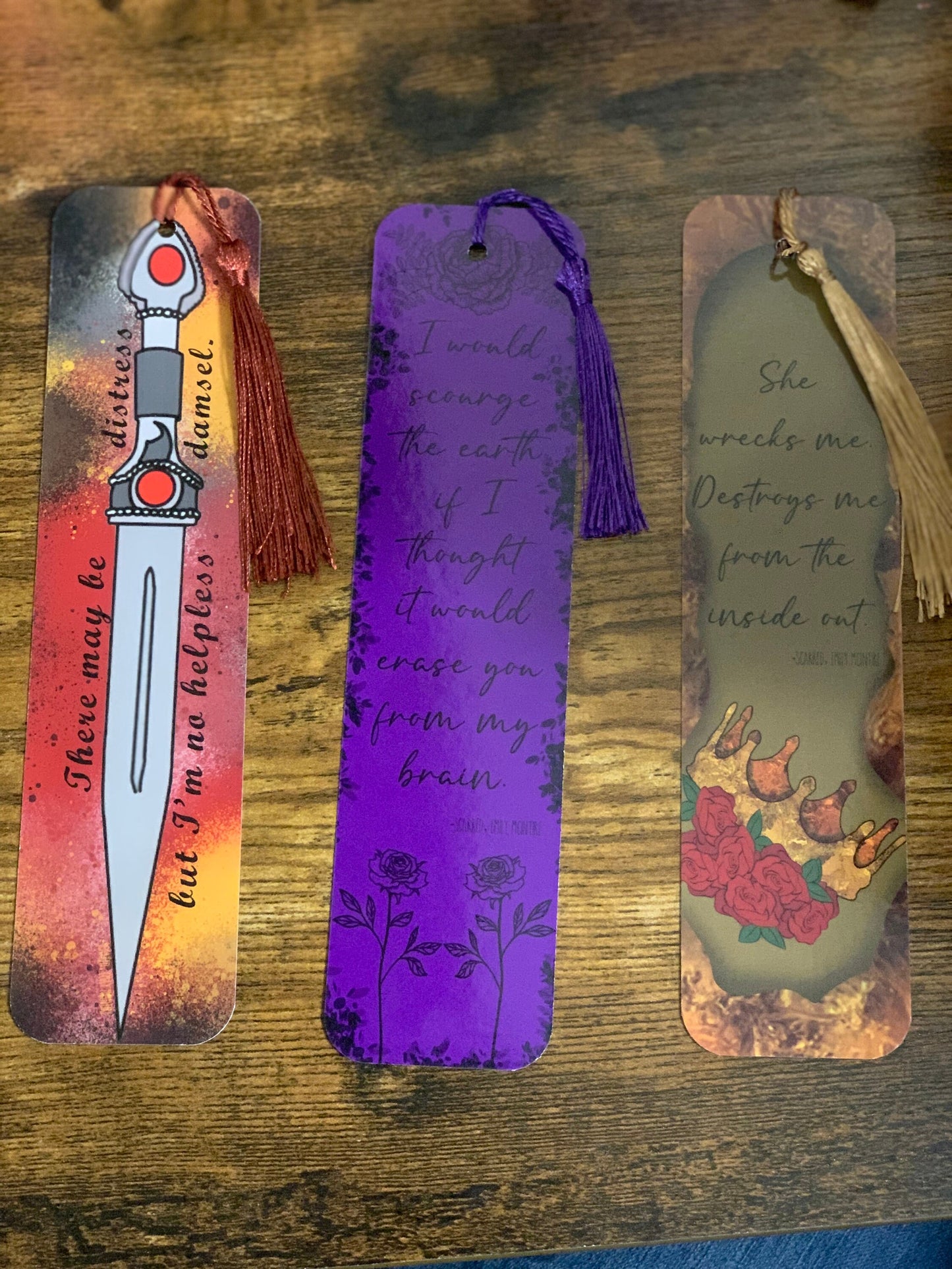 Scarred 8x2" Bookmarks