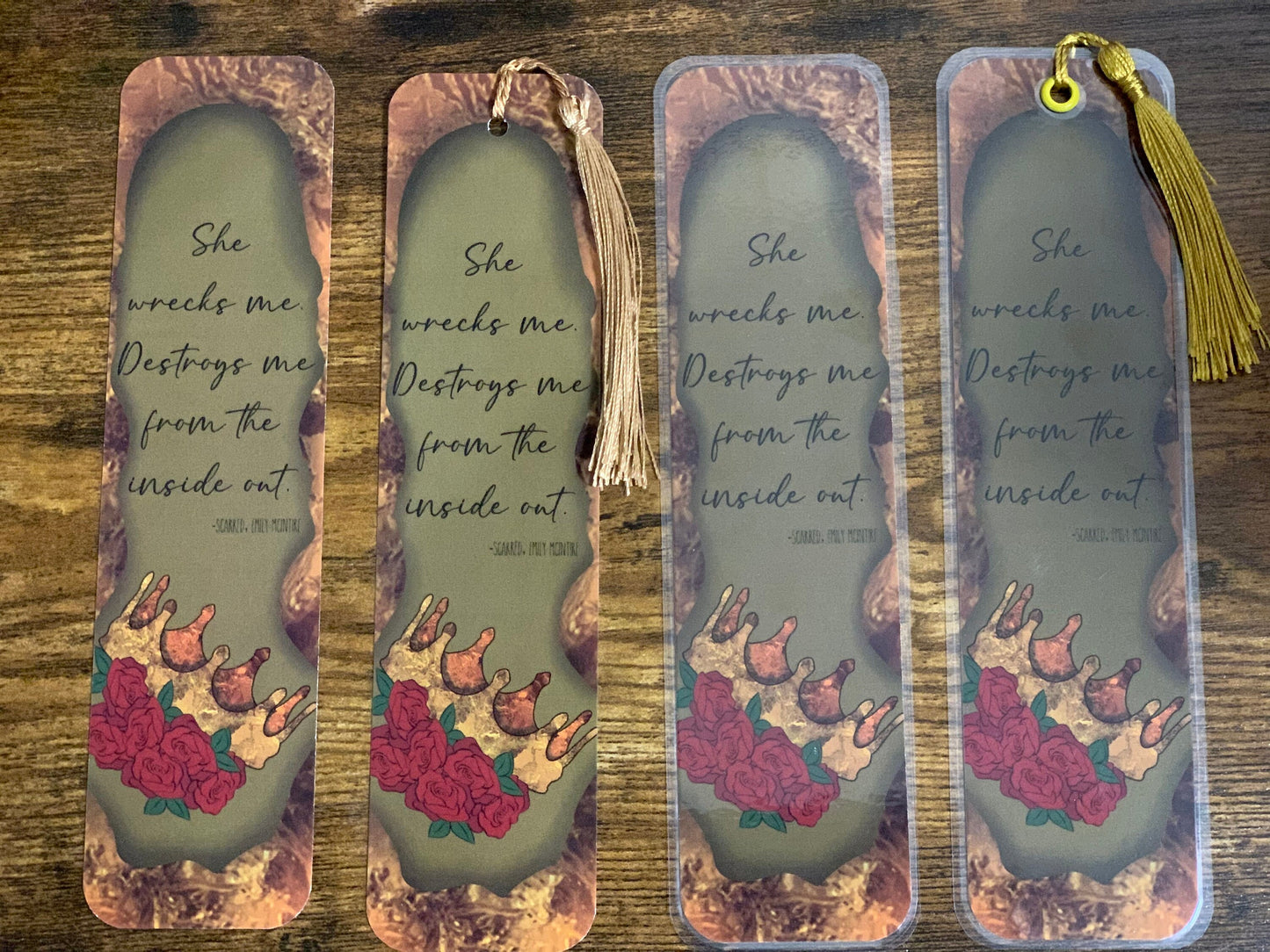 Scarred 8x2" Bookmarks