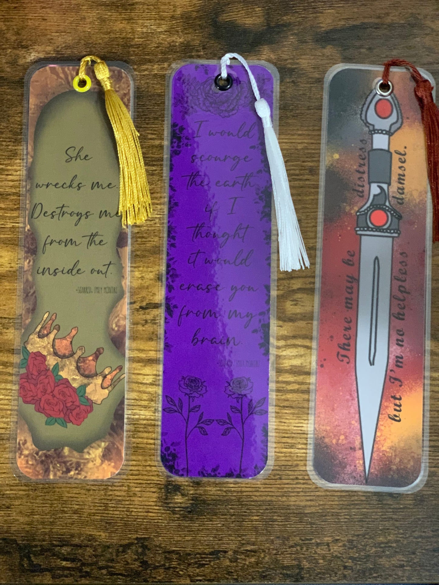 Scarred 8x2" Bookmarks