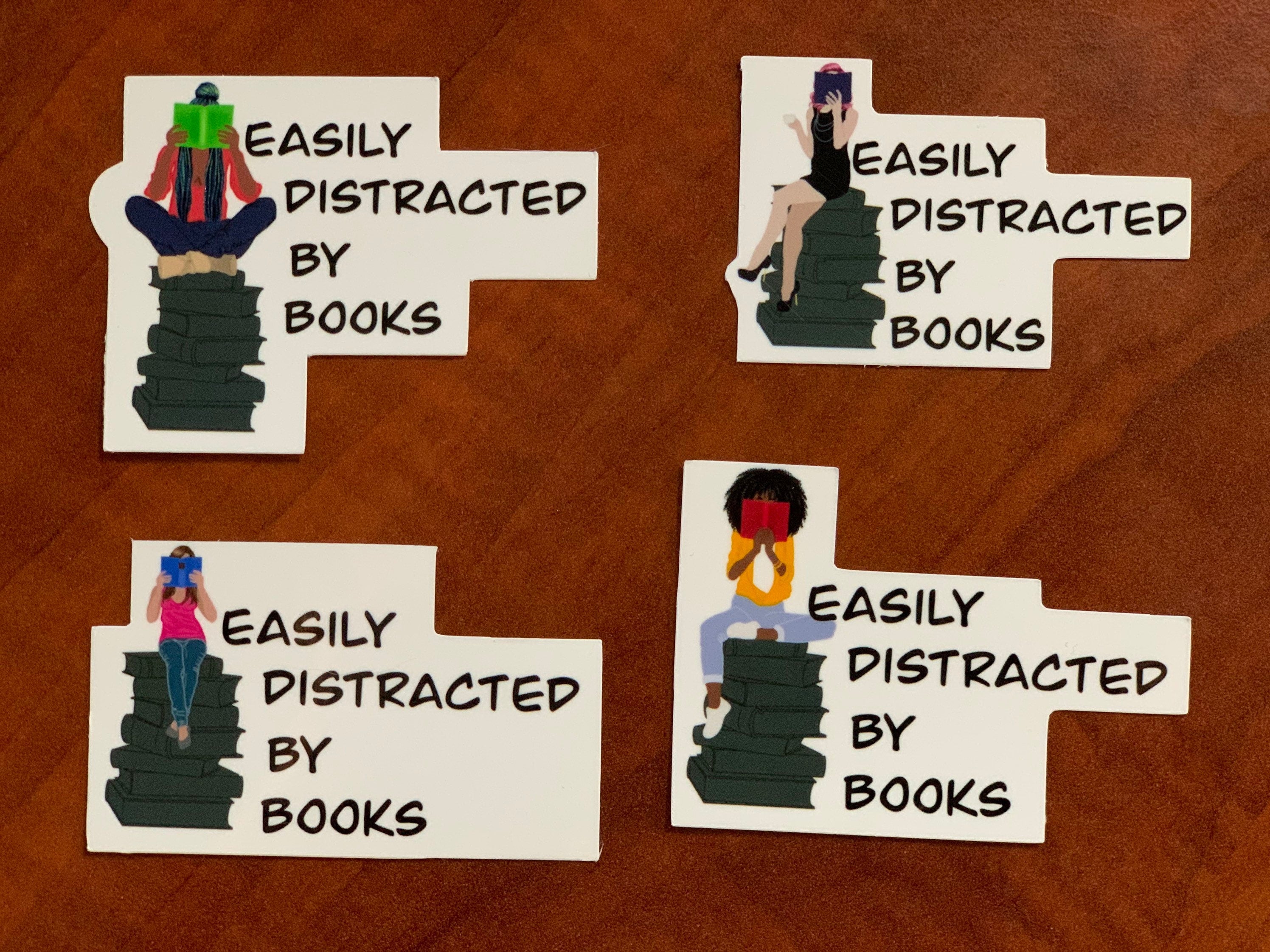 Distracted by Books Sticker – Messterpieces